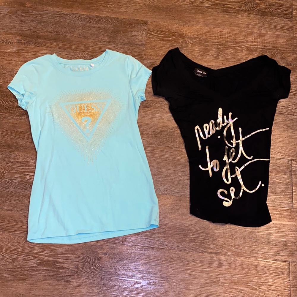 *SET OF 2* Guess and Bebe graphic tees